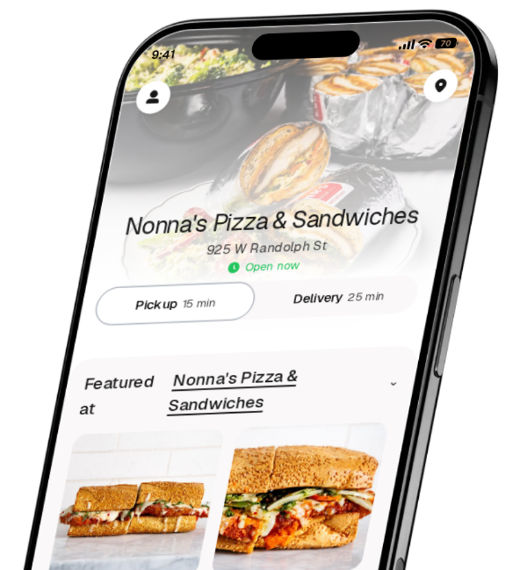 Nonna's Pizza & Sandwiches app preview